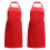 2Pièces Tablier Cuisine Coiffure Rouge Confortable 2