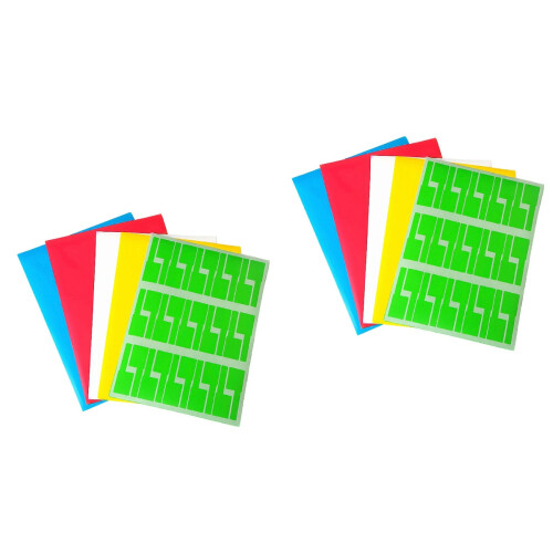20Pièces Marqueurs Identification Câbles Multicolores Auto-Adhésifs 2