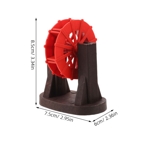 2Pièces Roue D'eau Plastique Décor Miniature Pour Aquarium 1