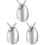 3Pièces Goutte D'eau Urne Argent Inoxydable Élégant Durable 2