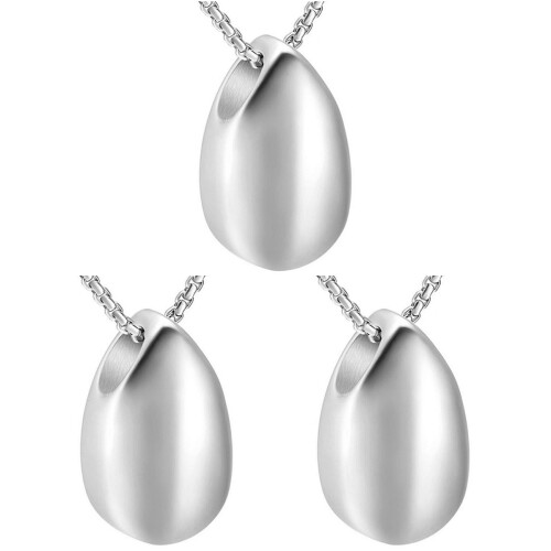 3Pièces Goutte D'eau Urne Argent Inoxydable Élégant Durable 1