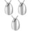 3Pièces Goutte D'eau Urne Argent Inoxydable Élégant Durable 3