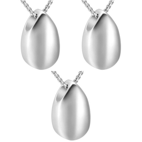 3Pièces Goutte D'eau Urne Argent Inoxydable Élégant Durable 2