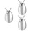 3Pièces Goutte D'eau Urne Argent Inoxydable Élégant Durable 5