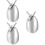 3Pièces Goutte D'eau Urne Argent Inoxydable Élégant Durable 6