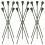 45Pièces Tiges DIY En PVC Vert Pour Supports Décorations 10