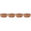 4Pièces Plateau En Bois Assiette Snack Marron 3