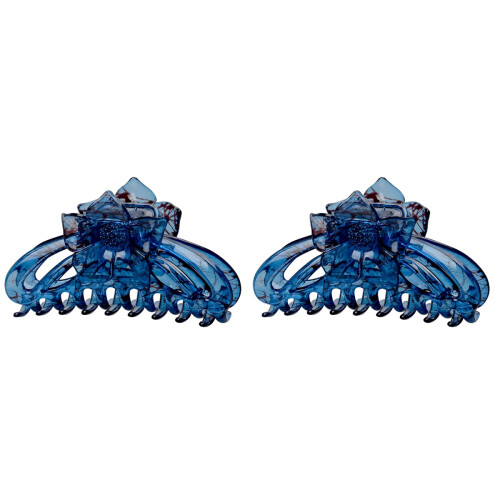 2Pièces Pince Résine Bleue Sculptée Rose Pour Usage 1