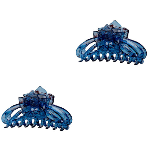 2Pièces Pince Résine Bleue Sculptée Rose Pour Usage 2