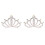 2Pièces Accessoires Cheveux Blancs Strass Pour 2
