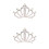 2Pièces Accessoires Cheveux Blancs Strass Pour 4