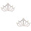 2Pièces Accessoires Cheveux Blancs Strass Pour 5