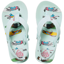 (UK 4K-5K, Friends) Reef Kids Infants Jonas Claesson LIL Summer Flip Flops Thongs Sandals - Friends