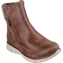 (6.5 UK, Brown) Skechers Womens Sparkly Knit Zip-up Boots