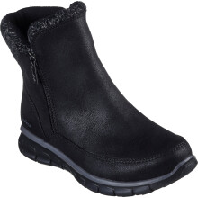 (6.5 UK, Black) Skechers Womens Sparkly Knit Zip-up Boots