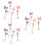 12Pièces Accessoires Clips Tassel Multicolores 6