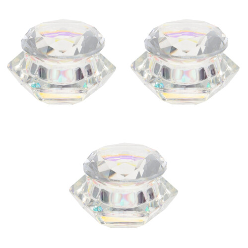 3Pièces Mini Gobelets Cristal Pour Ongles Usage Professionnel 2