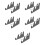 5Pièces Support Clavier Noir 3 Niveaux Rangement Affichage 6