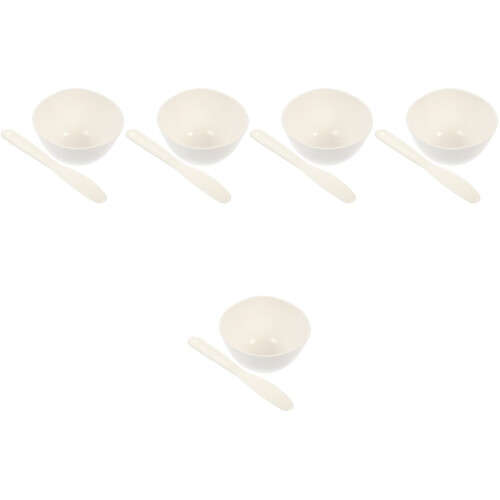 5Ensembles Bols Mélangeurs Blancs Pour Masques DIY Usage Personnel 2