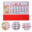 2Pièces Calendrier Mural Suspendu 2024 Style Chinois 8