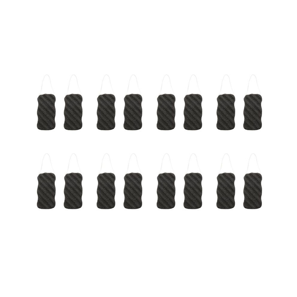 16X Konjac Sponge Set with Activated Bamboo Charcoal - Facial Sponge Deep Cleansing Sponge for Skin Care