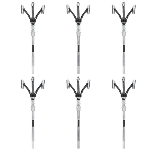 6Pièces Kit Cylindre Flexible Argenté Pour Auto 1