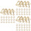 90Pièces Porte-Notes Dorés Forme Triangle Fixation Photos 5
