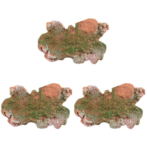 3Pièces Base D'affichage Vert PVC Décor Robuste Chic 1