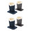 4Pièces Support Lunettes De Vue Peluche Confortable Élégant 4