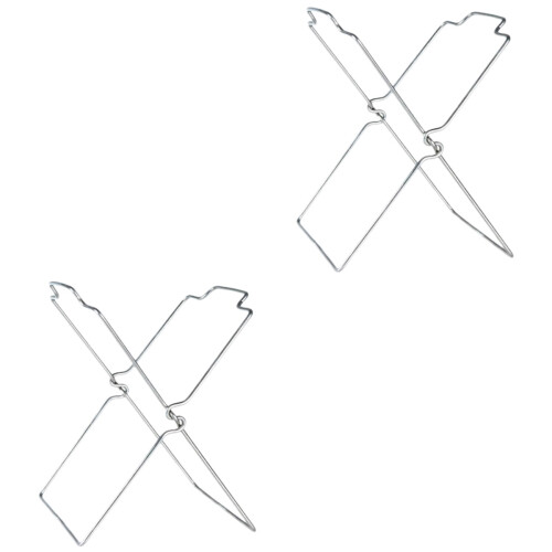 2Pièces Support Mural Résistant Argent Mat 2