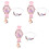 6Pièces Bracelet Rose Quartz Pour Délicate 3