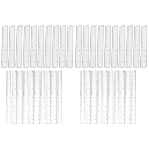 40Pièces Règle Droite Blanche Usage Scolaire Et Bureautique 2