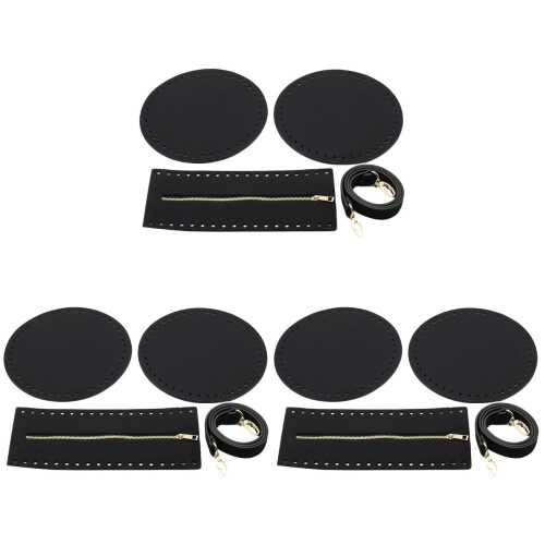 3Ensembles Kit Sac Noir PU Cuir Base Shaper Accessoires DIY 1