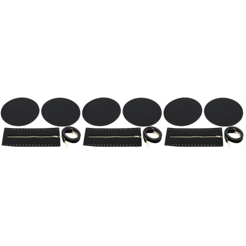 3Ensembles Kit Sac Noir PU Cuir Base Shaper Accessoires DIY 2