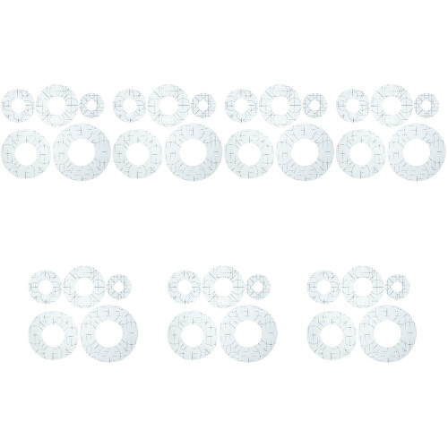 35Pièces Gabarit Patchwork Gris Pour Projets Couture 2