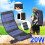 1 Set Zonnepanelen Vouwtas Enkelkristal USB 8