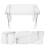3Pièces Accessoire Hamster Transparent Lit Stable Décoration Animaux 11