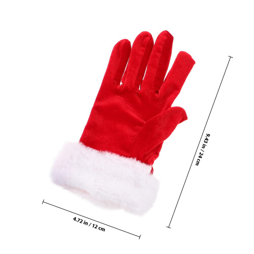 1 Paar Kerstman Handschoenen Decoratief Kort Model 1