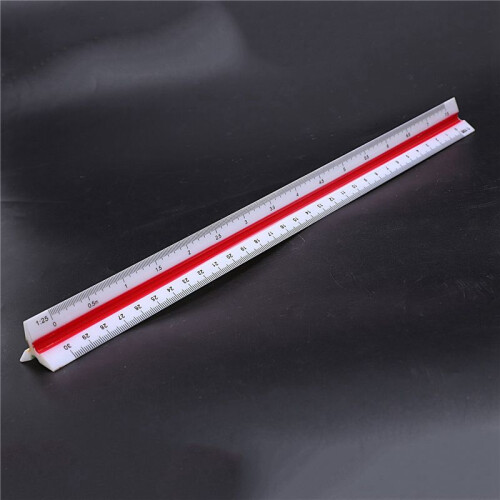 20X 1:20 1:25 1:50 1:75 1:100 1:125 Plastic Triangular Scale Ruler