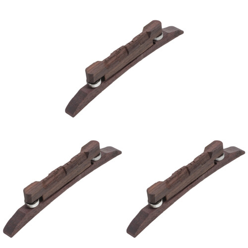 3Pièces Sillet Mandoline En Bois Durable Pont Réglable Rouge 1