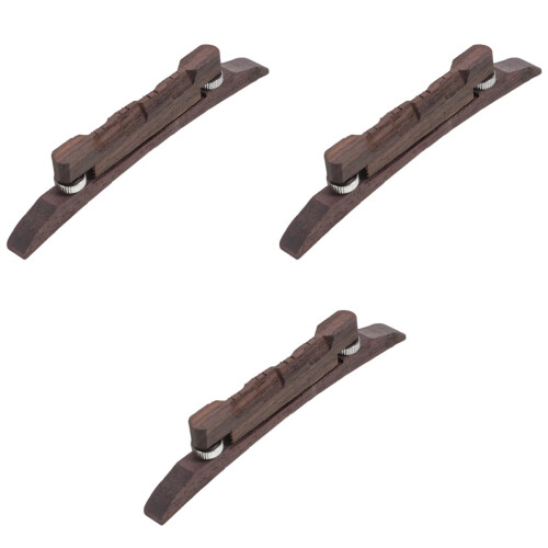 3Pièces Sillet Mandoline En Bois Durable Pont Réglable Rouge 2