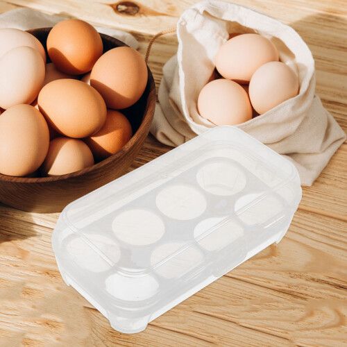 2Pièces Range Œufs Transparent Et Étanche Pour Réfrigérateur 2
