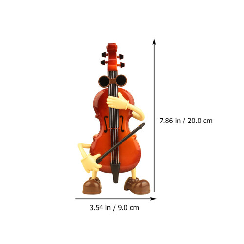2Pièces Décoration Violon Boîte Swing Marron 1
