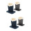 4Pièces Support Lunettes De Vue Peluche Confortable Élégant 6