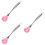 3Pièces Cuillères Silicone Rose Pour Cuisinière 6