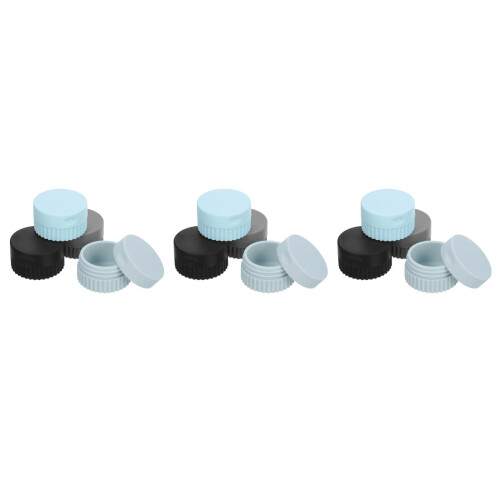 12Pièces Organiseur Pilules Compact En Silicone Résistant Coloré 1