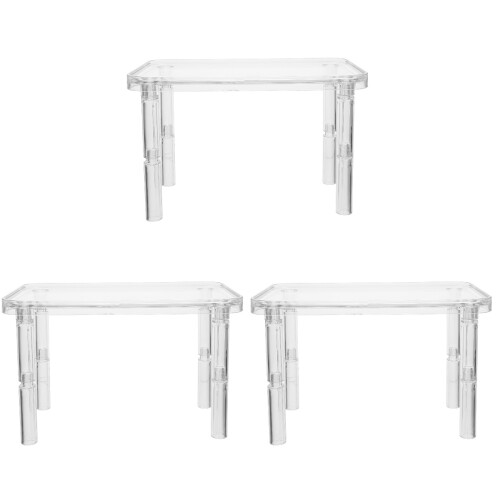 3Pièces Accessoire Hamster Transparent Lit Stable Décoration Animaux 1