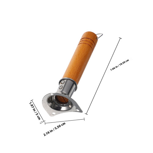 2Pièces En Bois Acier Pour Poêle Marmite Marron 1