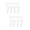 8Pièces Lampadaires Miniatures Assortis Pour 6
