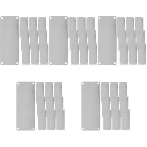 50Pièces Plaques Métalliques Argentées Pour Bureau 1